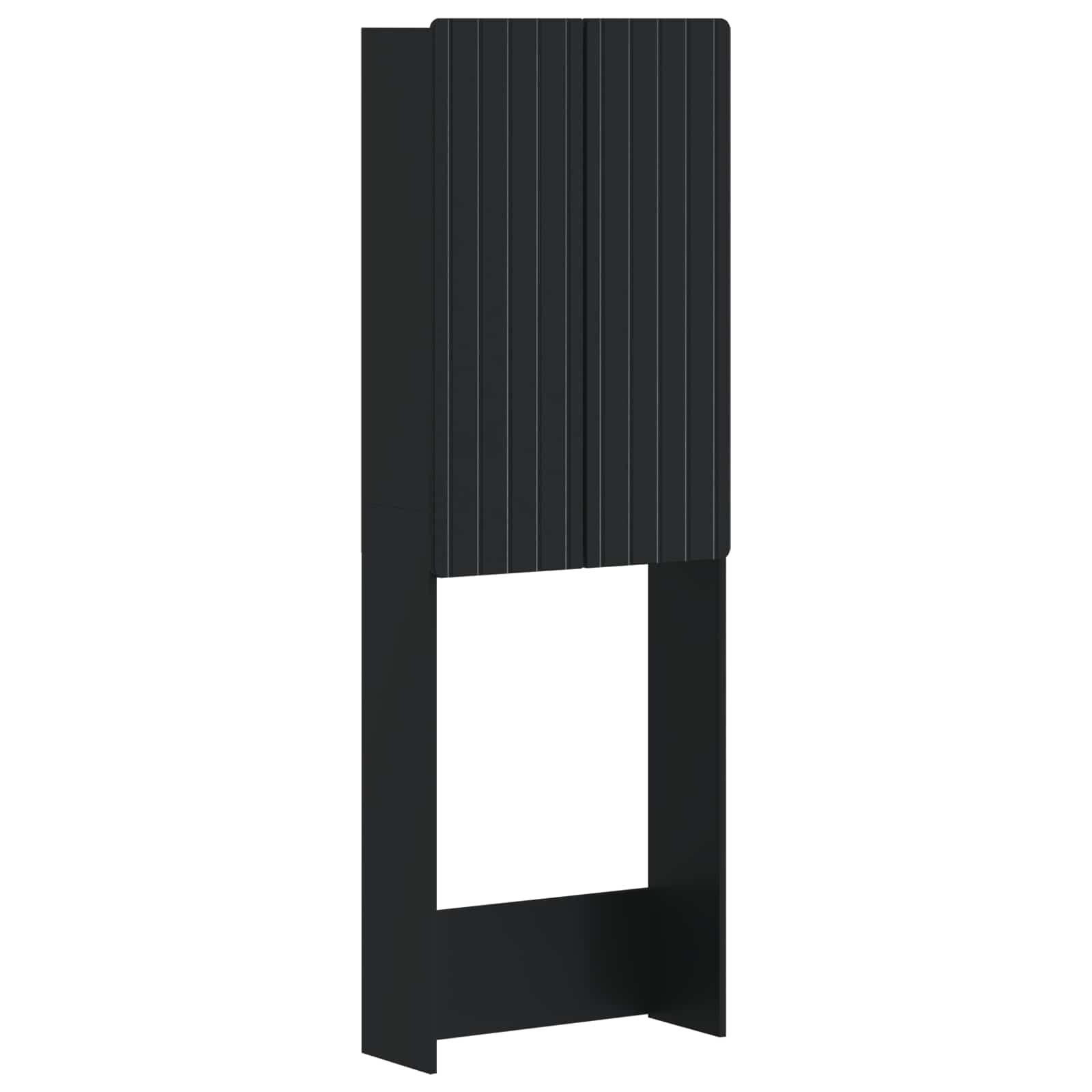 Kabinetska WC ZWOLLE Crna 66 x 25,5 x 190 cm Konstruirano drvo