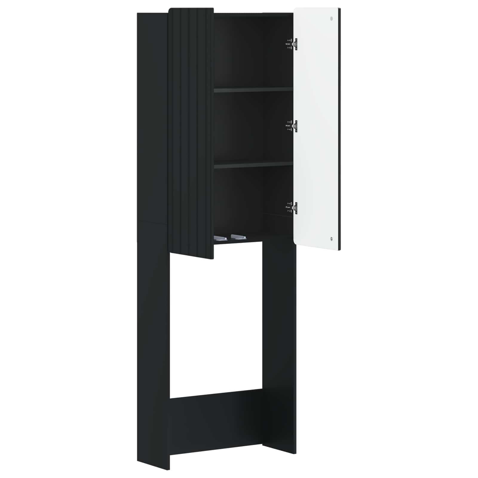 Kabinetska WC ZWOLLE Crna 66 x 25,5 x 190 cm Konstruirano drvo