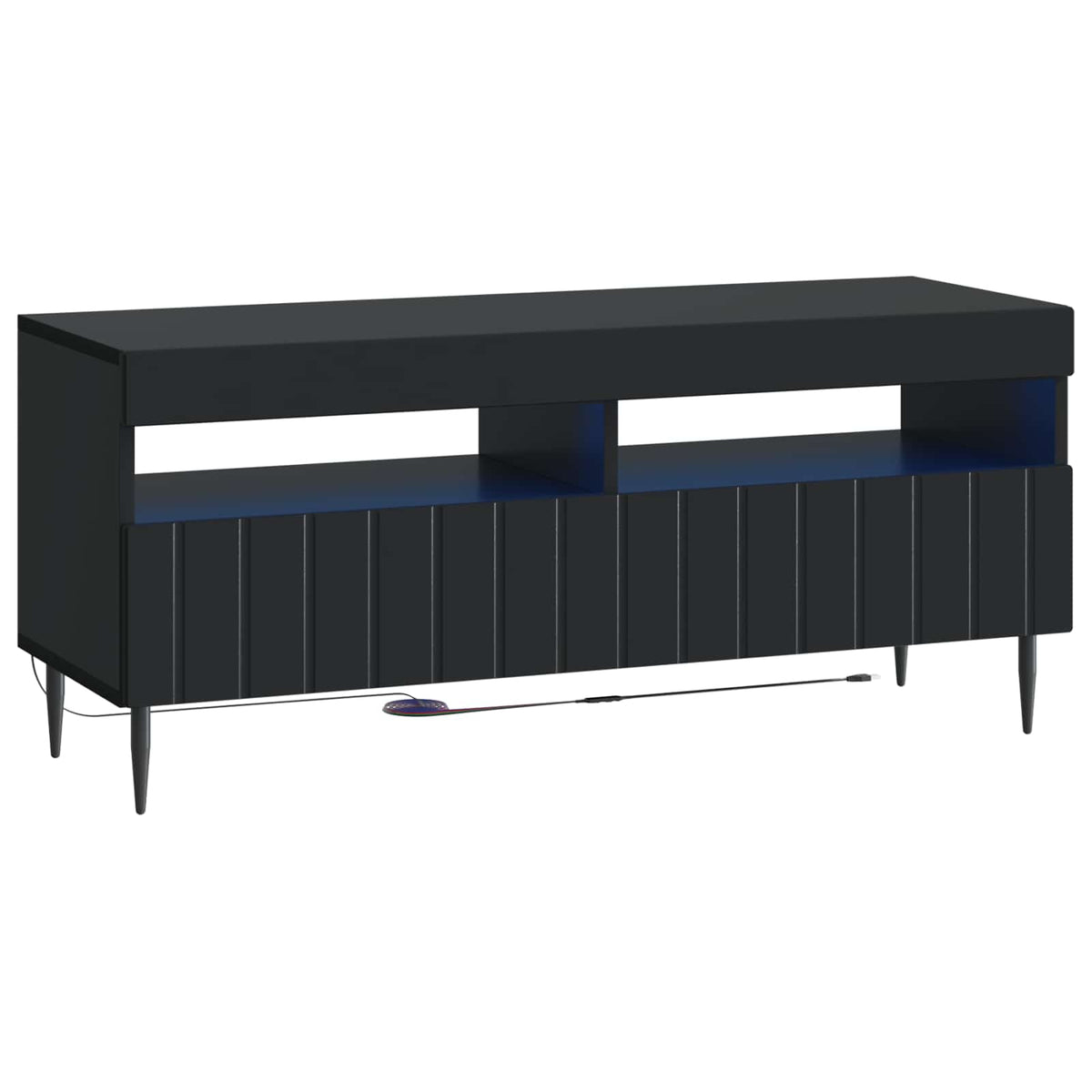 LED TV kabinet Crna Konstruirano drvo