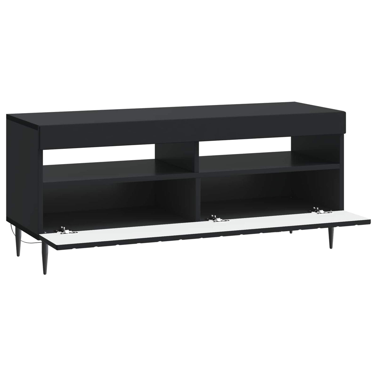 LED TV kabinet Crna Konstruirano drvo