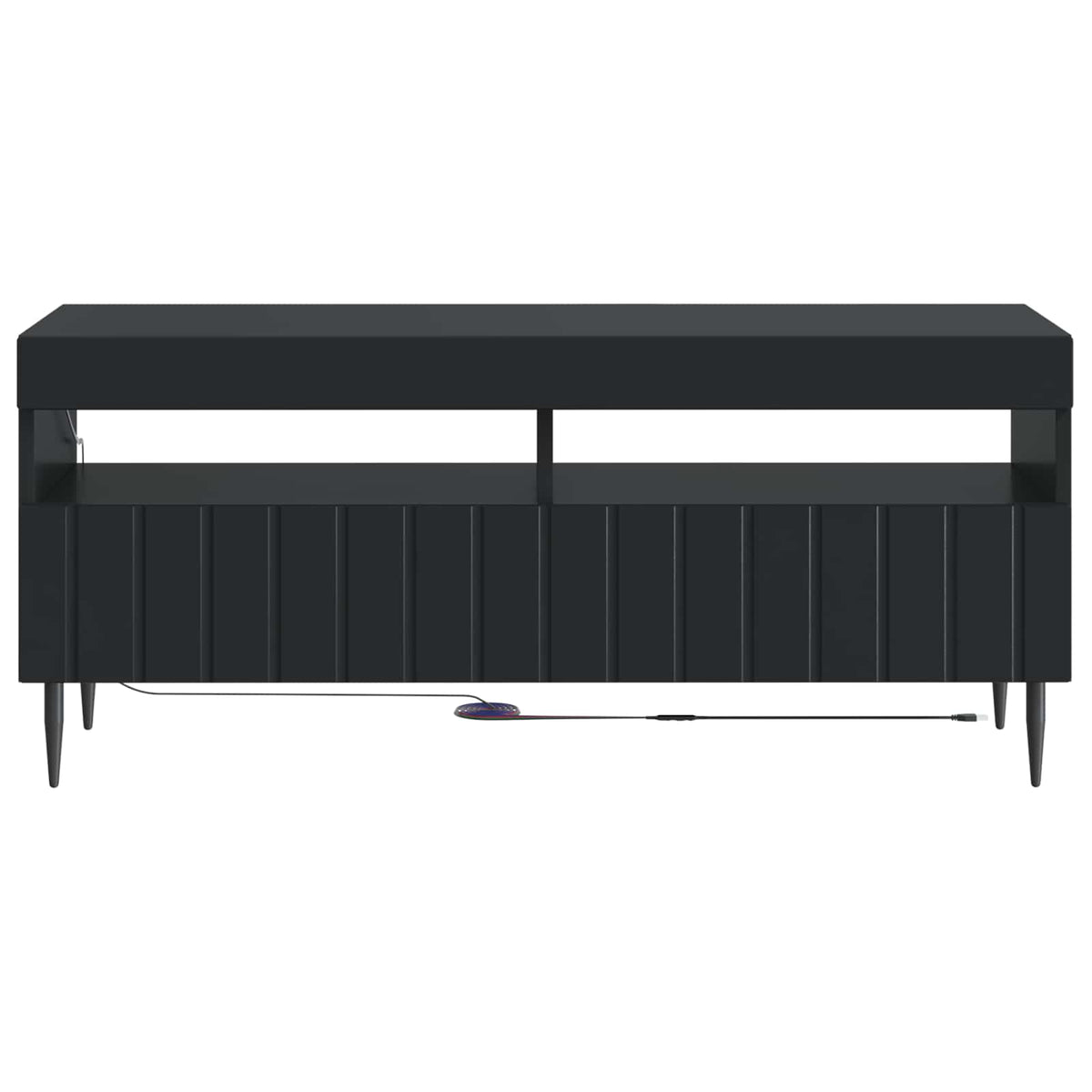 LED TV kabinet Crna Konstruirano drvo