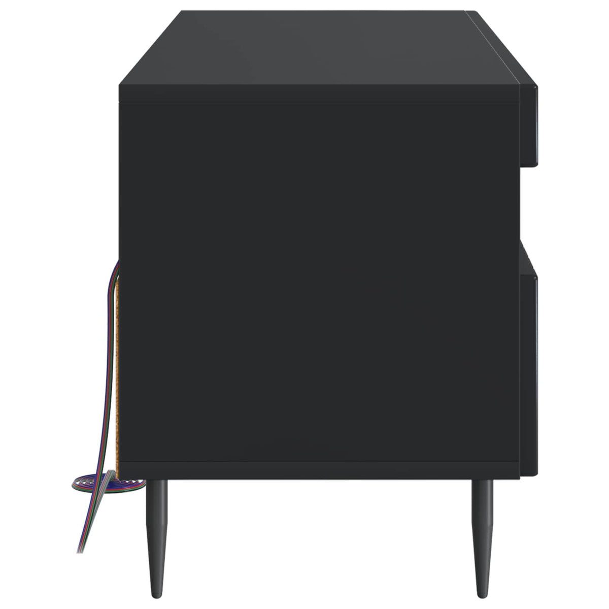 LED TV kabinet Crna Konstruirano drvo