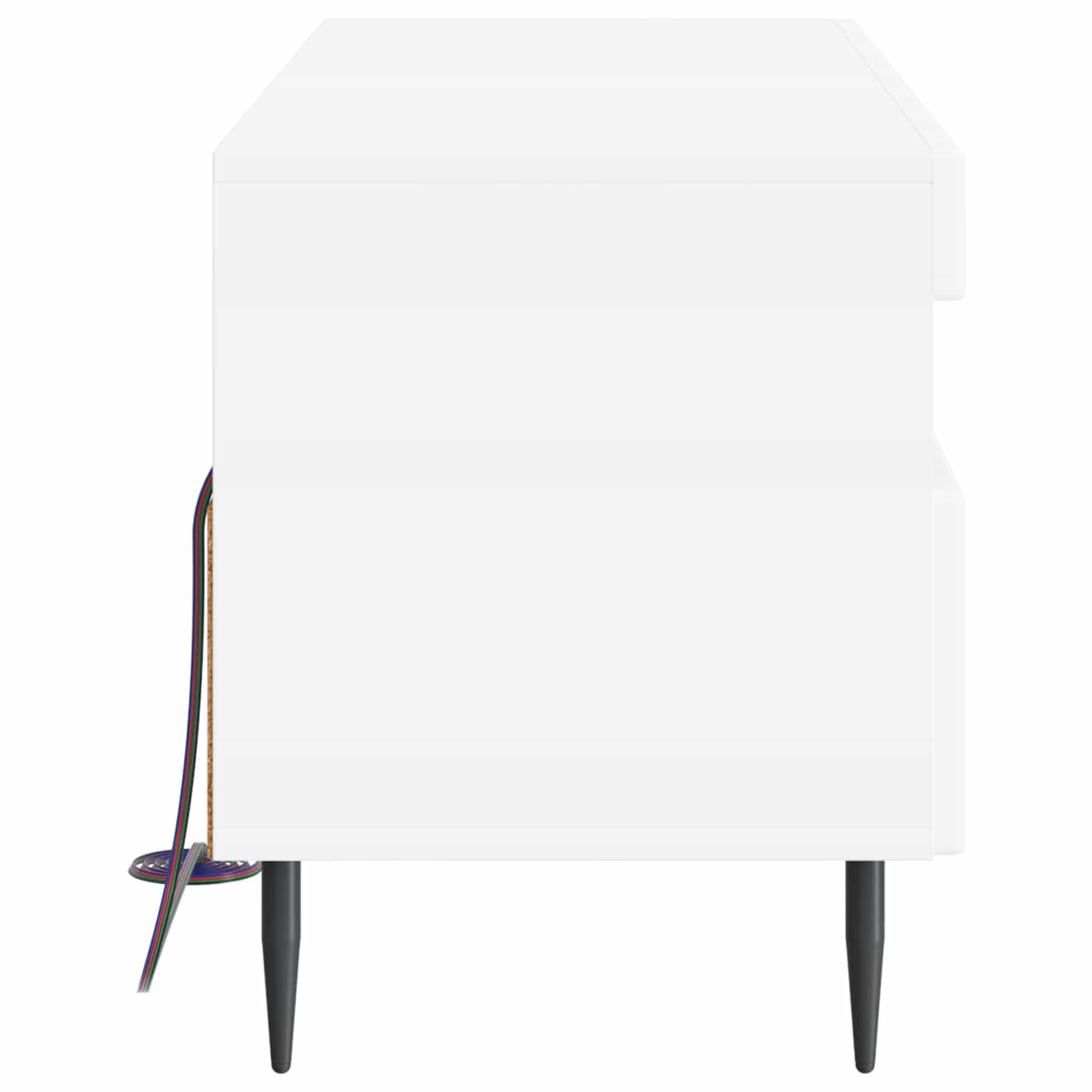 LED TV kabinet Bijela visokog sjaja Konstruirano drvo