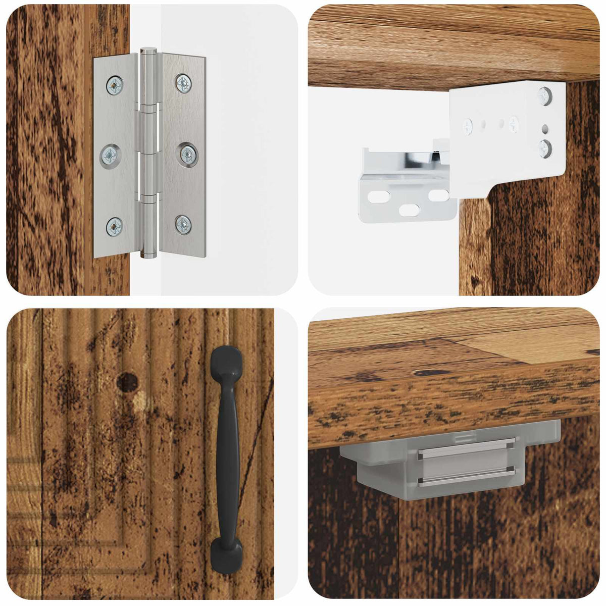 Kabinet za mete HAARLEM Staro drvo 52,5 x 10,5 x 53,5 cm