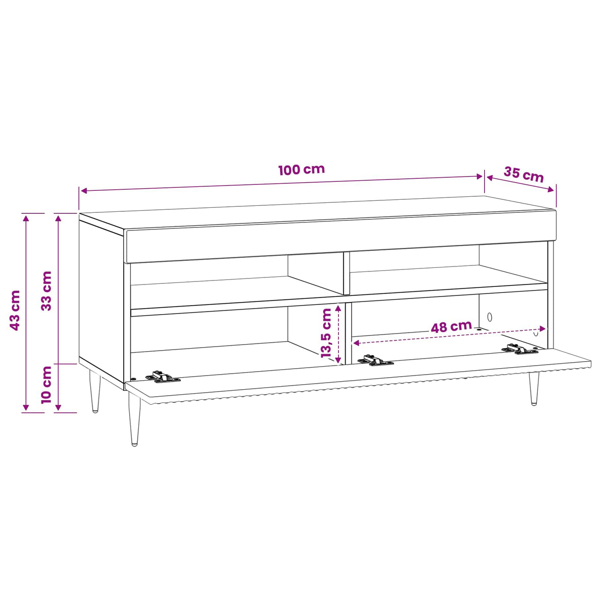 LED TV kabinet Hrast artisan Konstruirano drvo