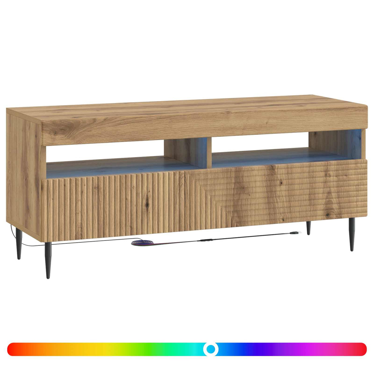 LED TV kabinet Hrast artisan Konstruirano drvo