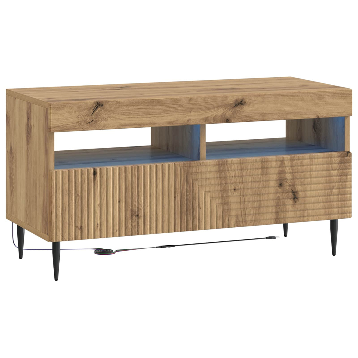 LED TV kabinet Hrast artisan Konstruirano drvo
