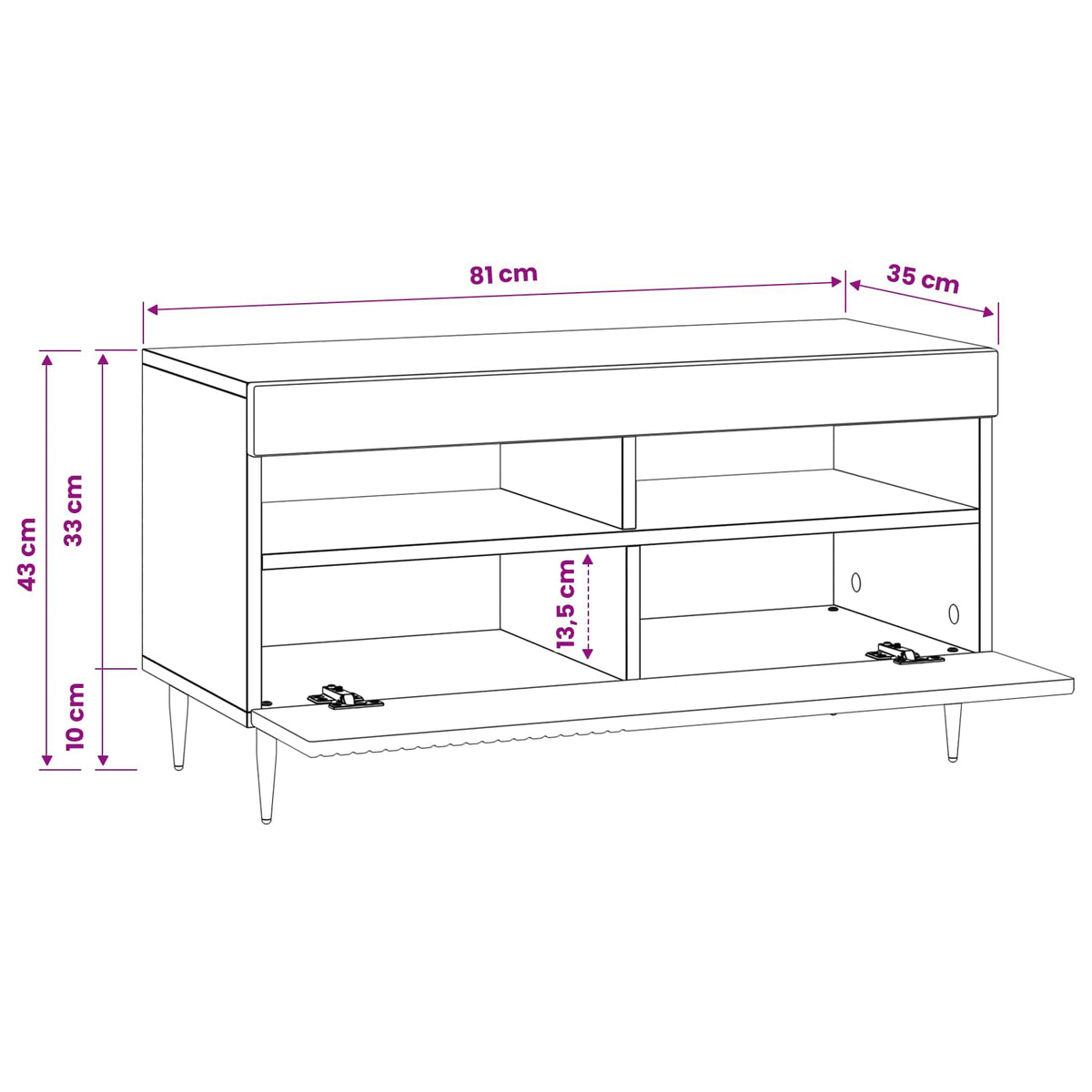 LED TV kabinet Hrast artisan Konstruirano drvo