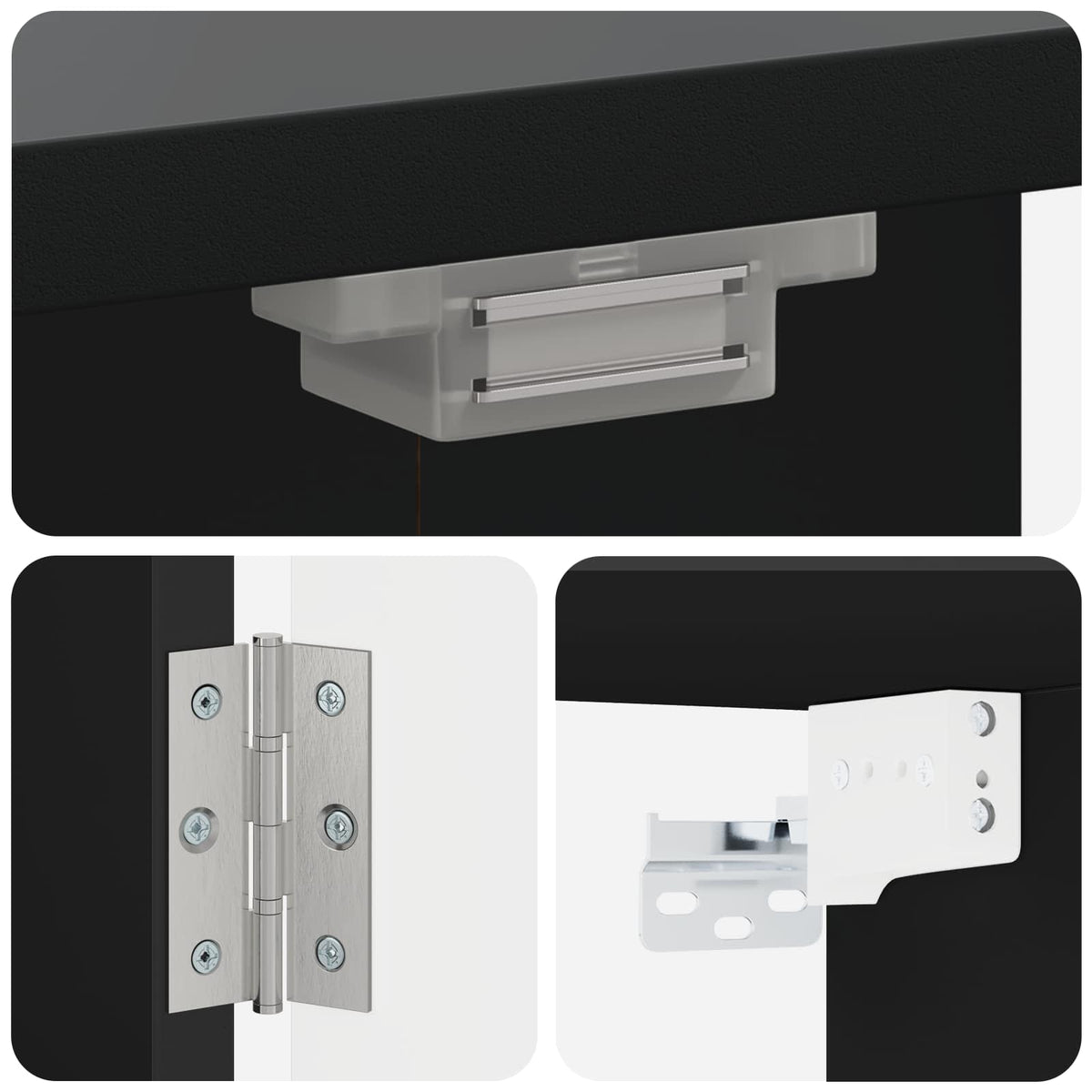 Kabinet za mete DELFT Crna 52,5 x 10,5 x 53,5 cm