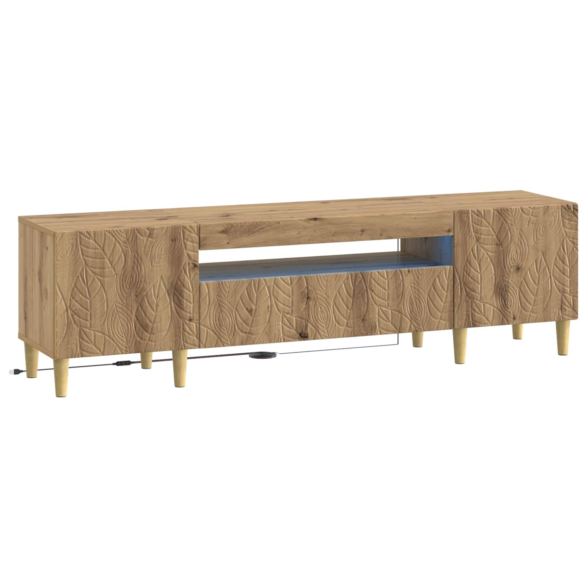 LED TV kabinet Hrast artisan Konstruirano drvo