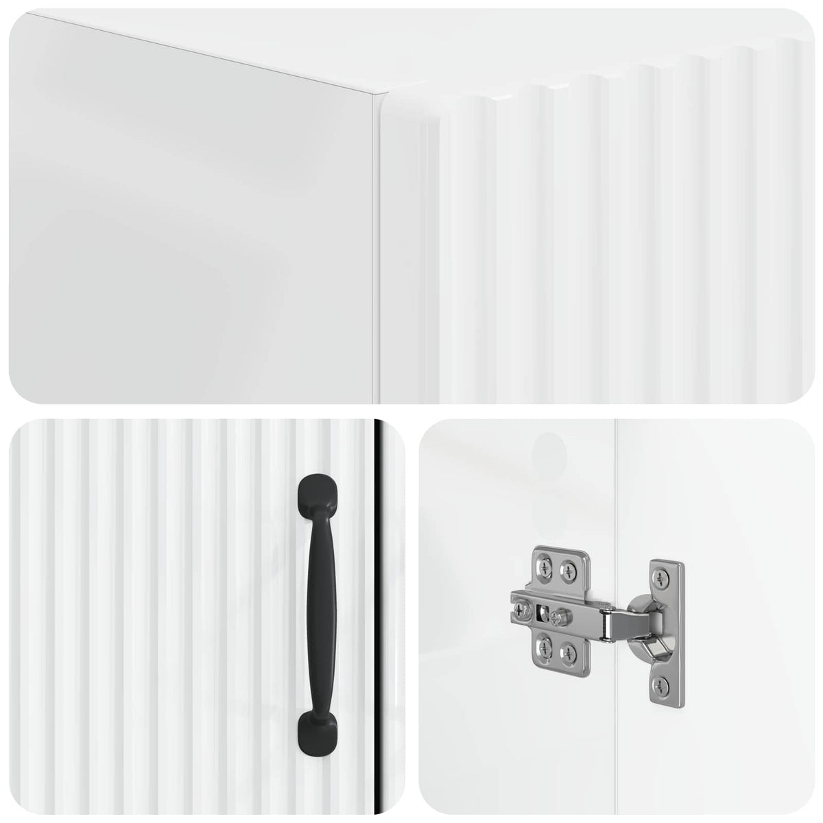 Kabinetska WC HOORN Bijela visokog sjaja 66 x 25,5 x 190 cm