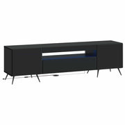 LED TV kabinet Crna Konstruirano drvo