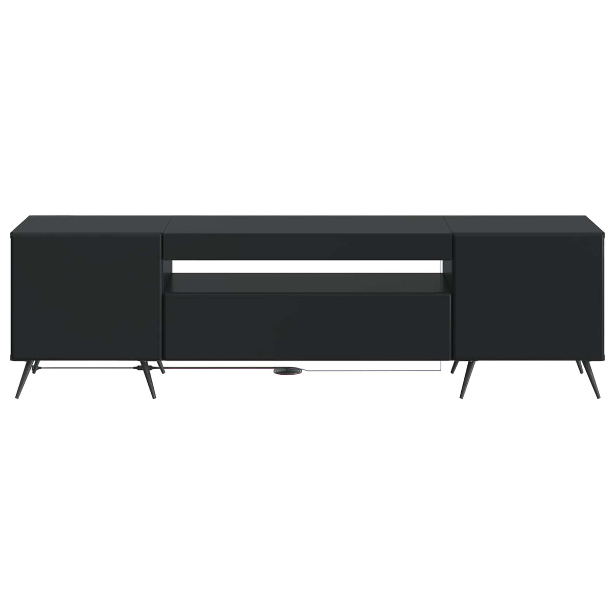 LED TV kabinet Crna Konstruirano drvo