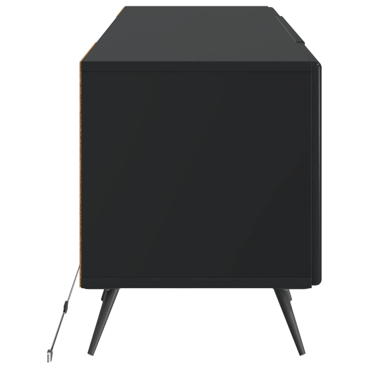LED TV kabinet Crna Konstruirano drvo