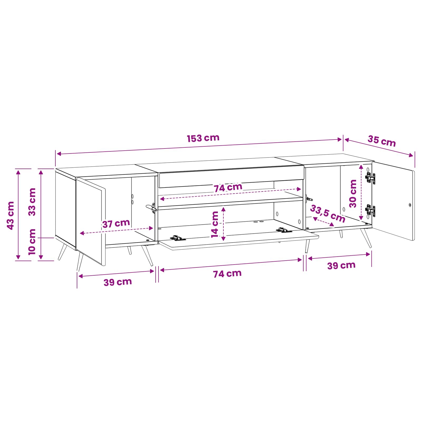 LED TV kabinet Staro drvo Konstruirano drvo