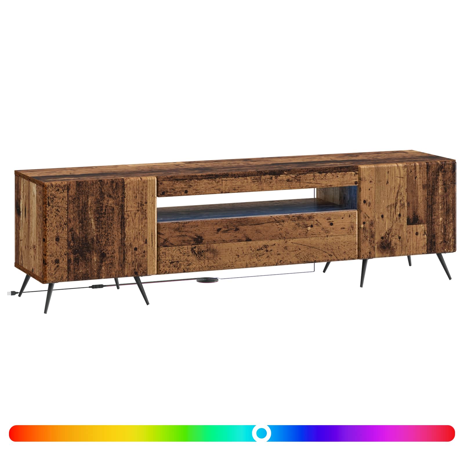 LED TV kabinet Staro drvo Konstruirano drvo