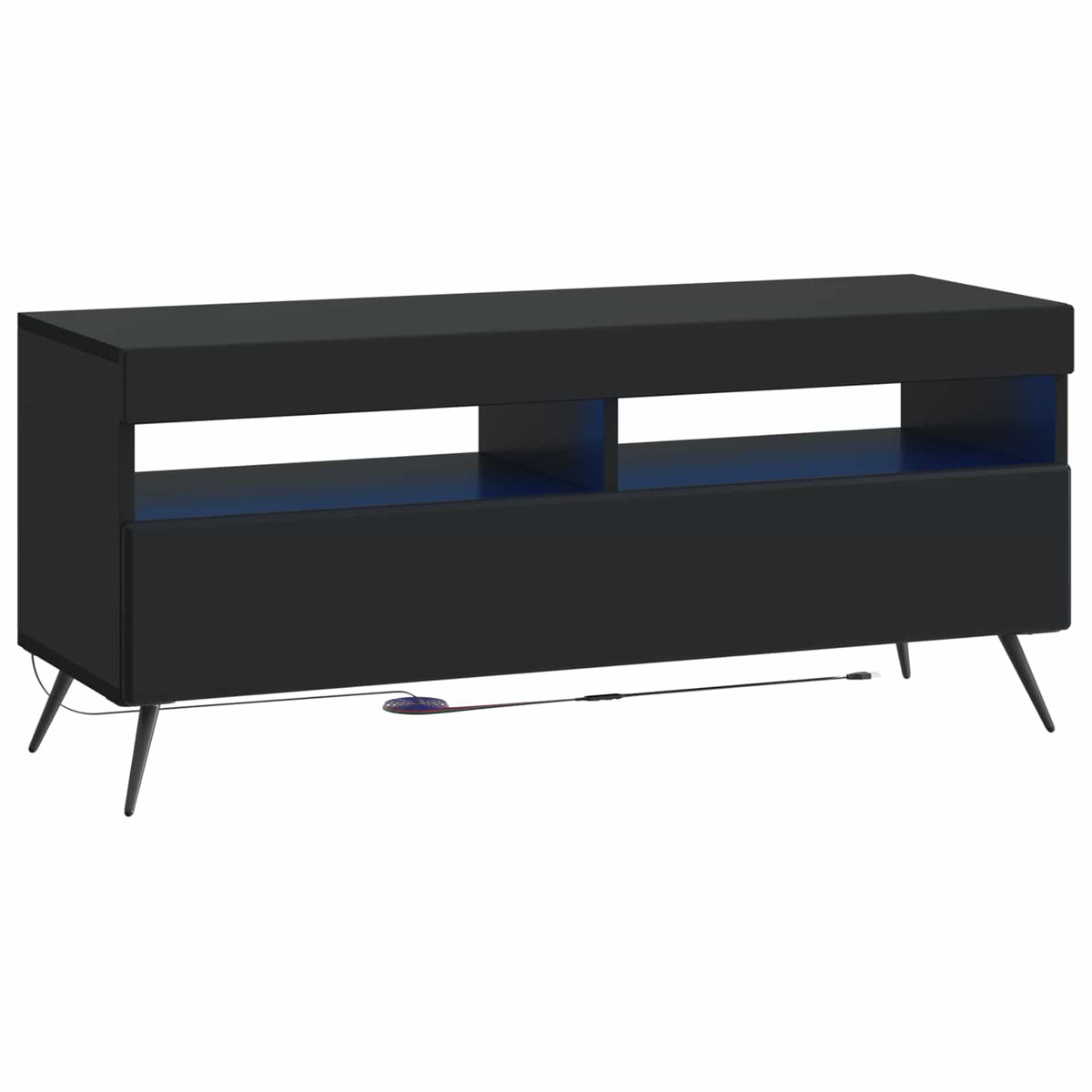LED TV kabinet Crna Konstruirano drvo