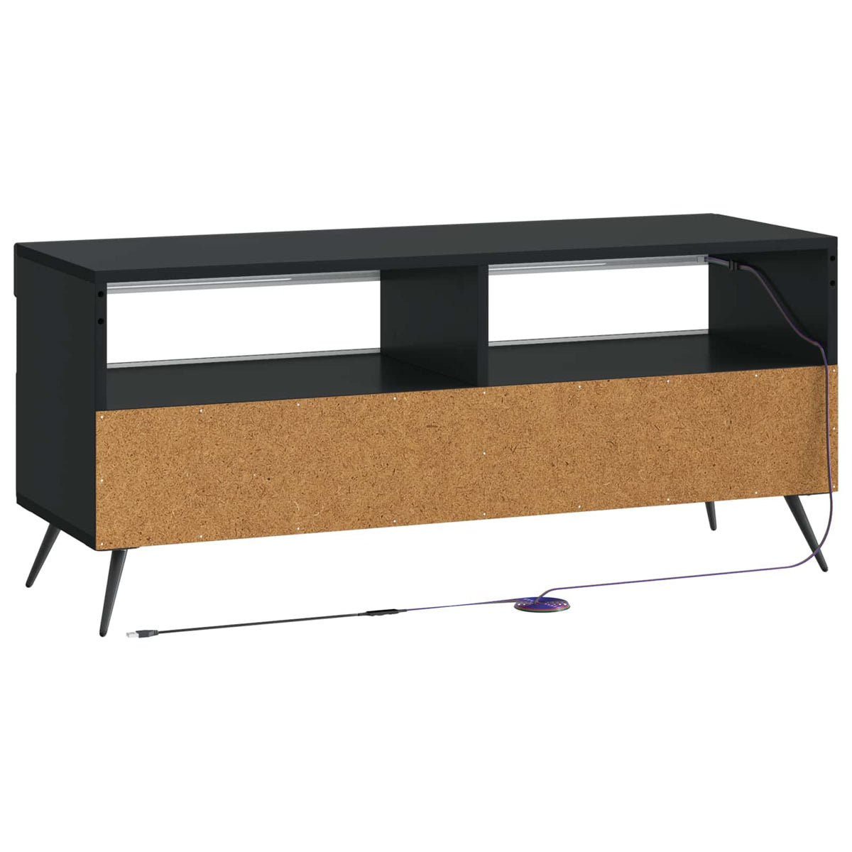 LED TV kabinet Crna Konstruirano drvo