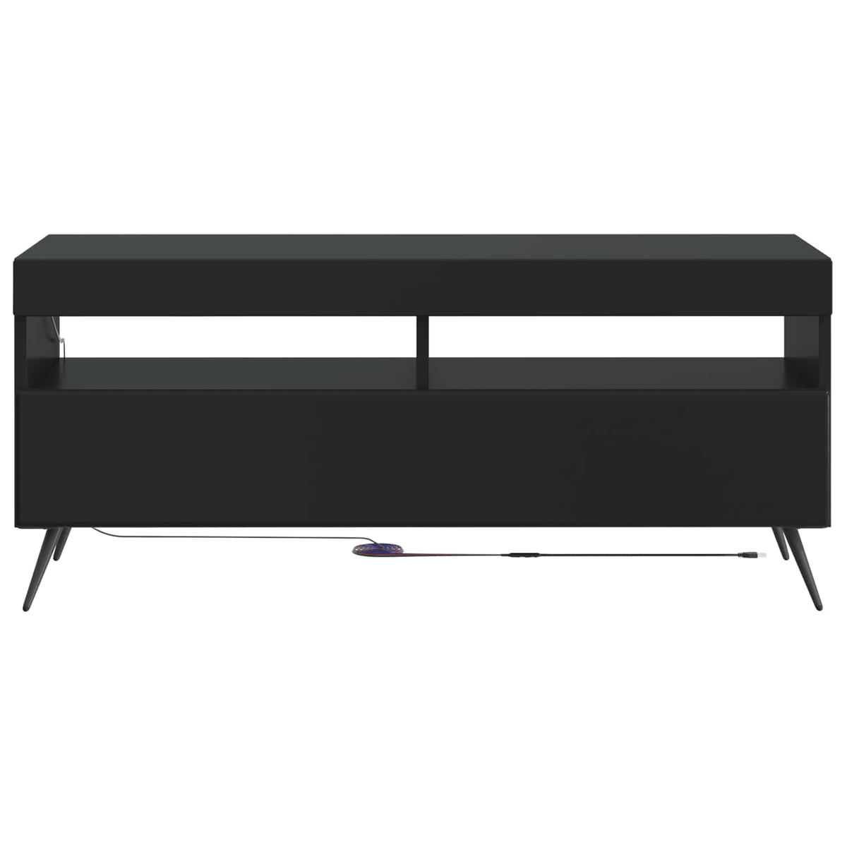 LED TV kabinet Crna Konstruirano drvo