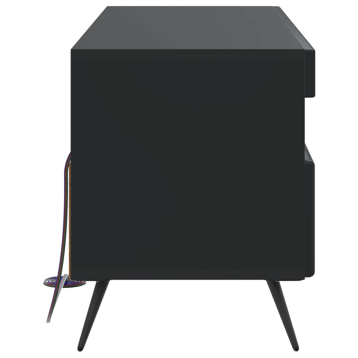 LED TV kabinet Crna Konstruirano drvo
