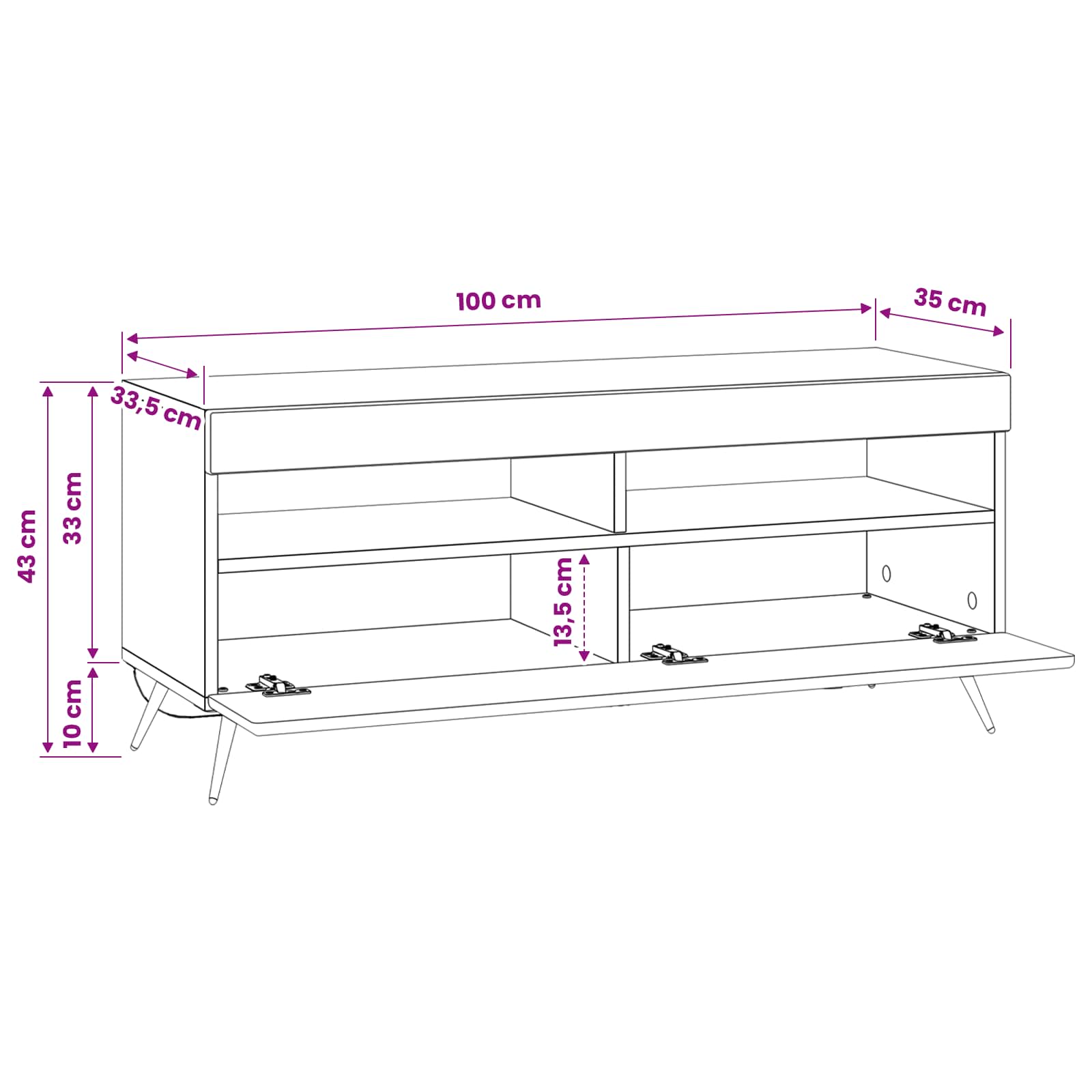 LED TV kabinet Staro drvo Konstruirano drvo