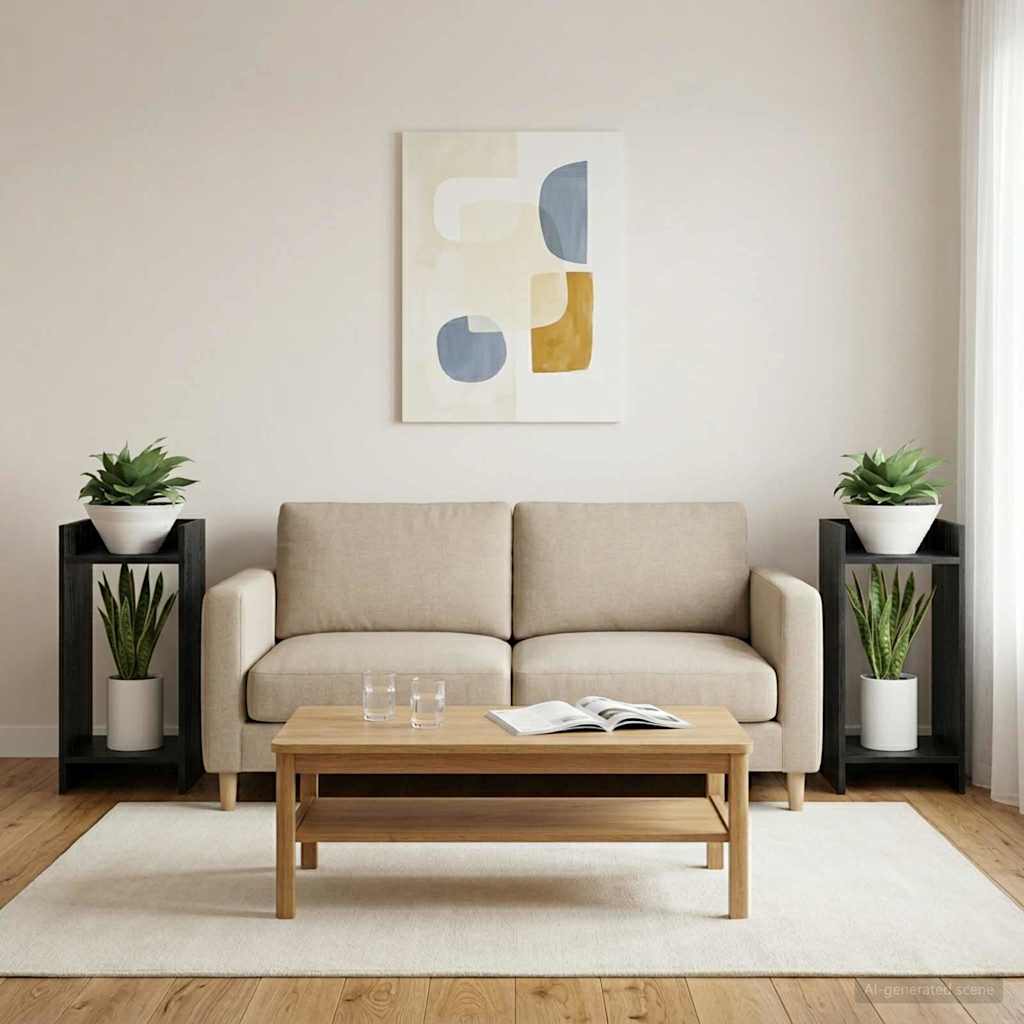 Stalak za biljke Crni Hrast 30 x 30 x 60 cm Konstrukcijsko drvo