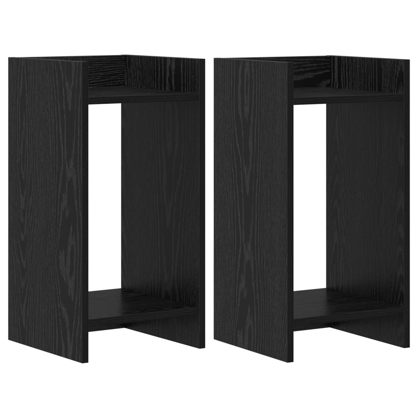 Stalak za biljke Crni Hrast 30 x 30 x 60 cm Konstrukcijsko drvo