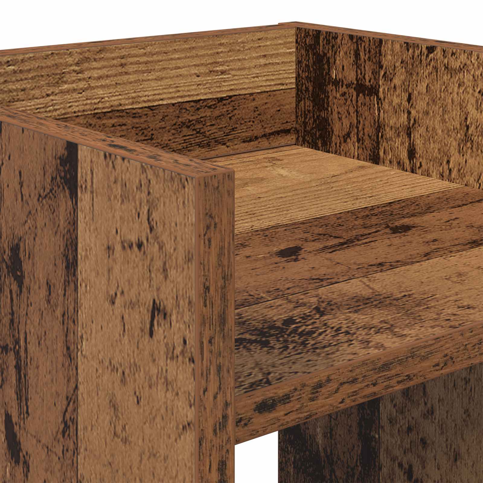 Stalak za biljke s policom 2 pcs Staro drvo 30 x 30 x 60 cm