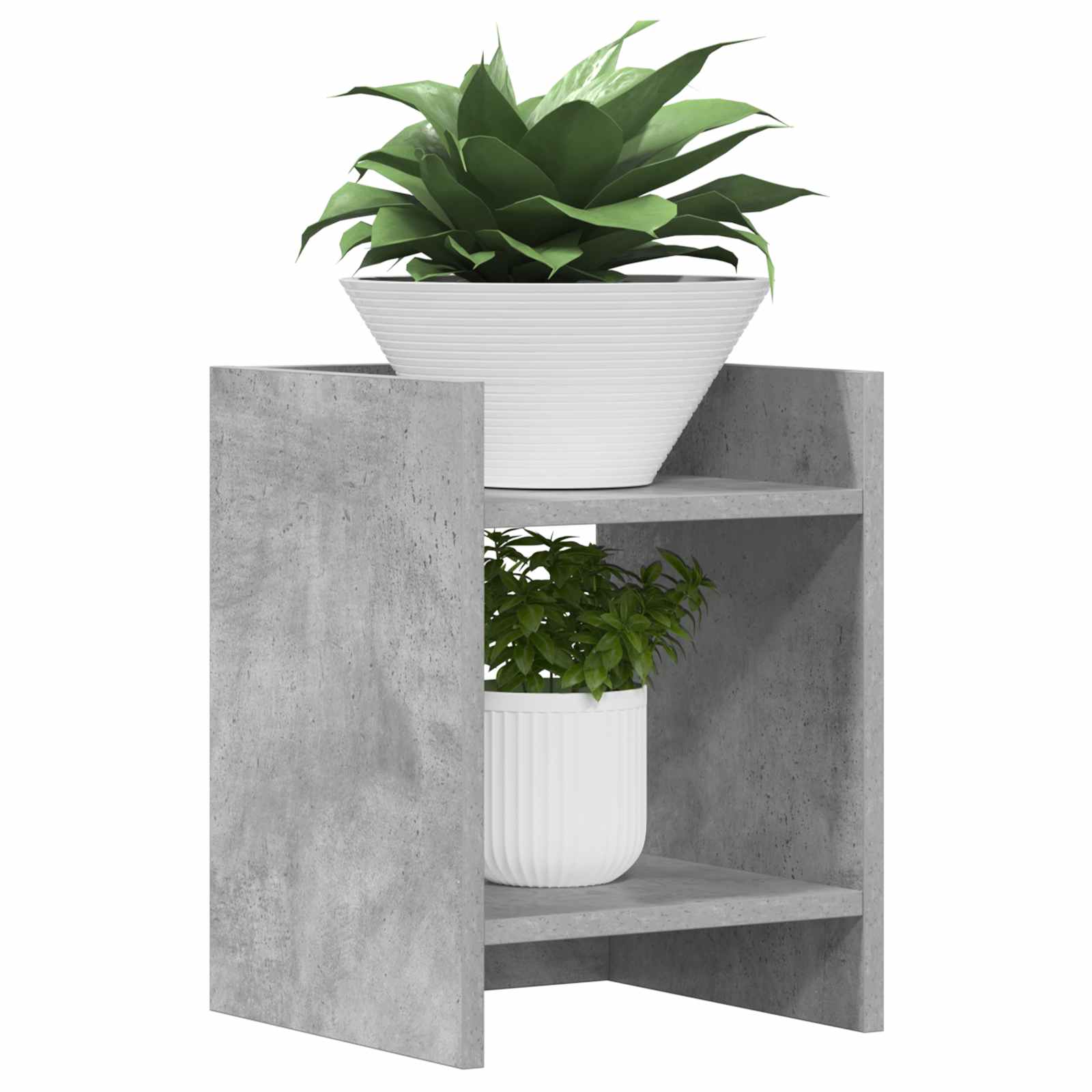 Stalak za biljke s policom Betonsko Siva 30 x 30 x 40 cm