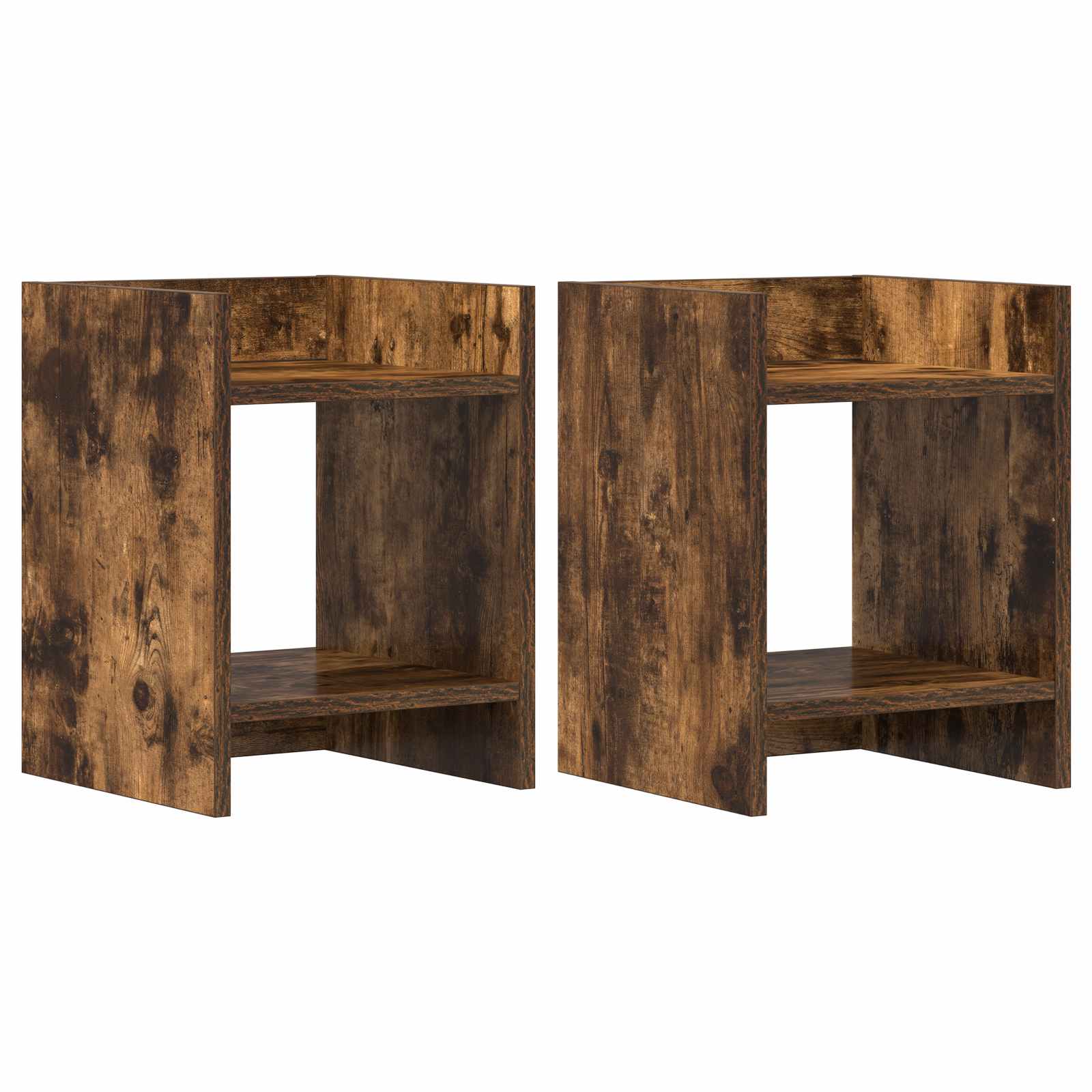 Stalak za biljke s policom 2 pcs Dimljeni Hrast 30 x 30 x 40 cm