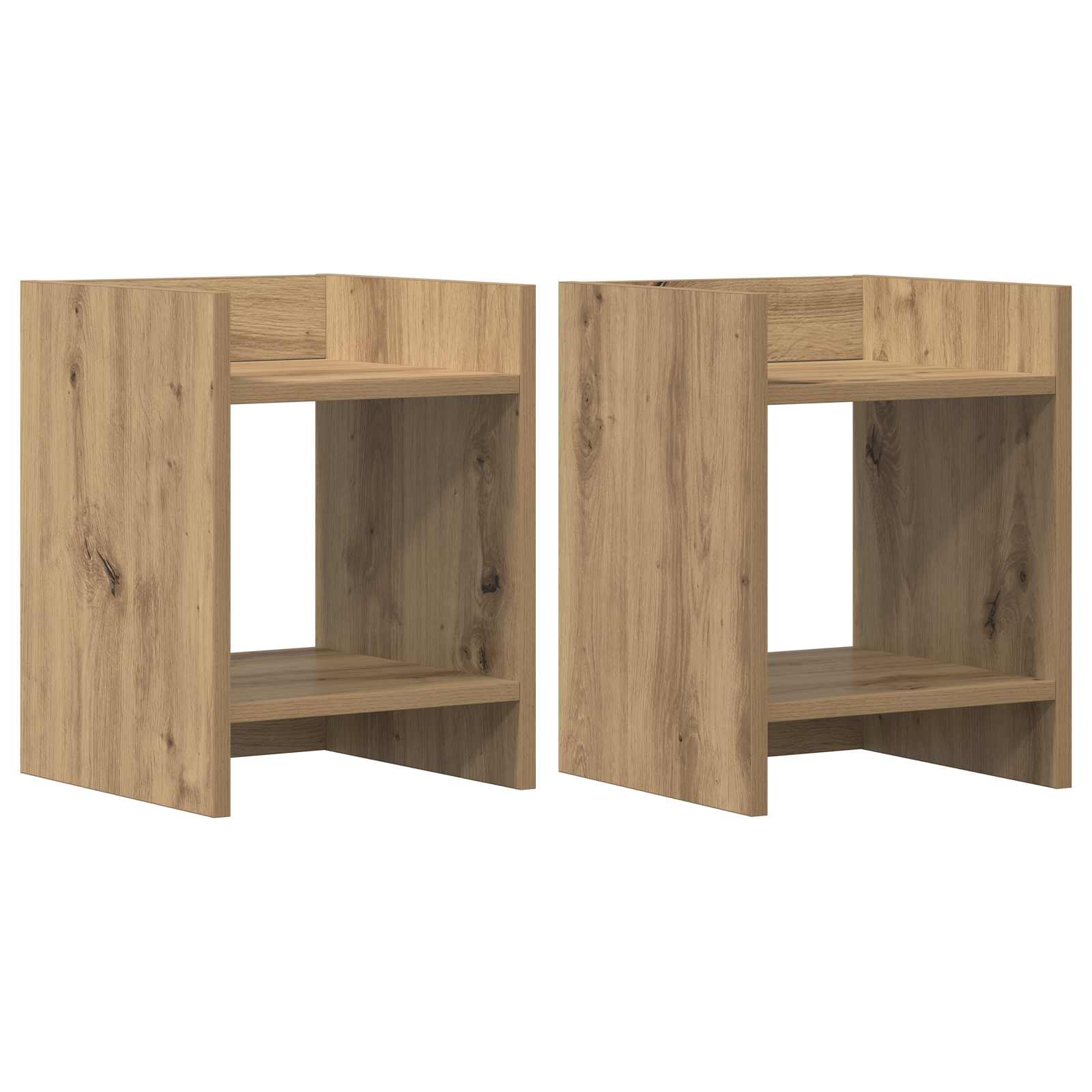 Stalak za biljke s policom 2 pcs Zanatski Hrast 30 x 30 x 40 cm