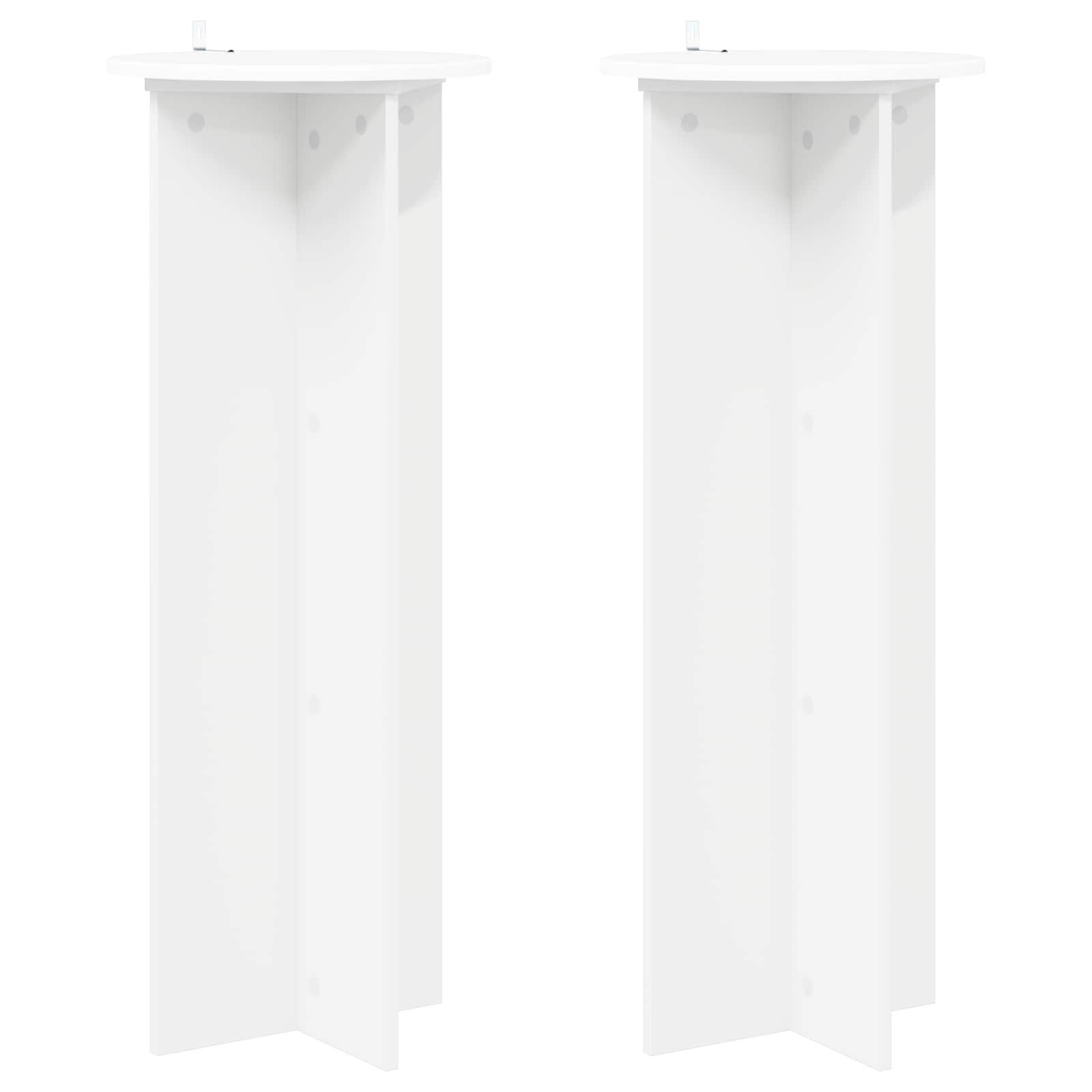Stalak za biljke 2 pcs Bijela Ø40 x 100 cm Konstruirano drvo