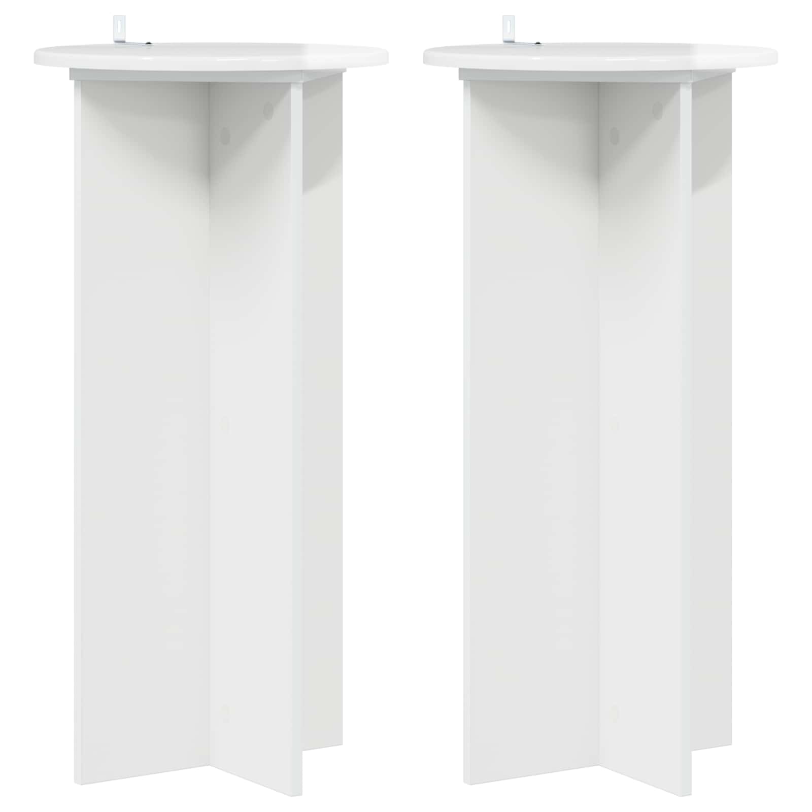 Stalak za biljke 2 pcs Bijela visokog sjaja 40 x 40 x 80 cm