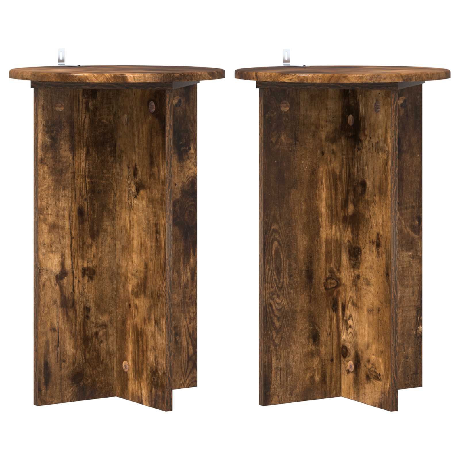 Stalak za biljke 2 pcs Dimljeni hrast Ø40 x 60 cm