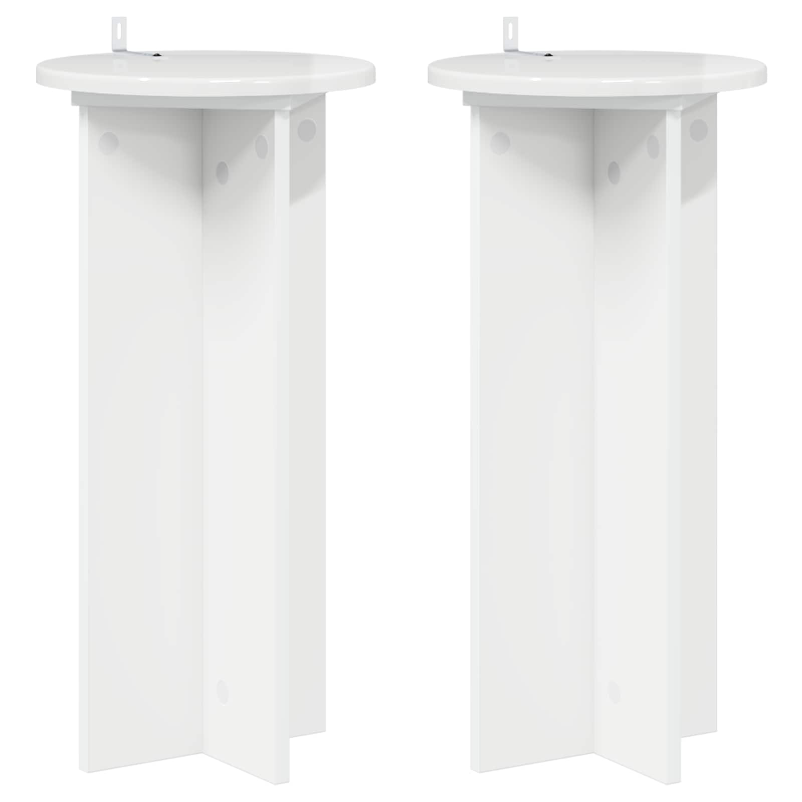 Stalak za biljke 2 pcs Bijela visokog sjaja 29,5 x 29,5 x 60 cm