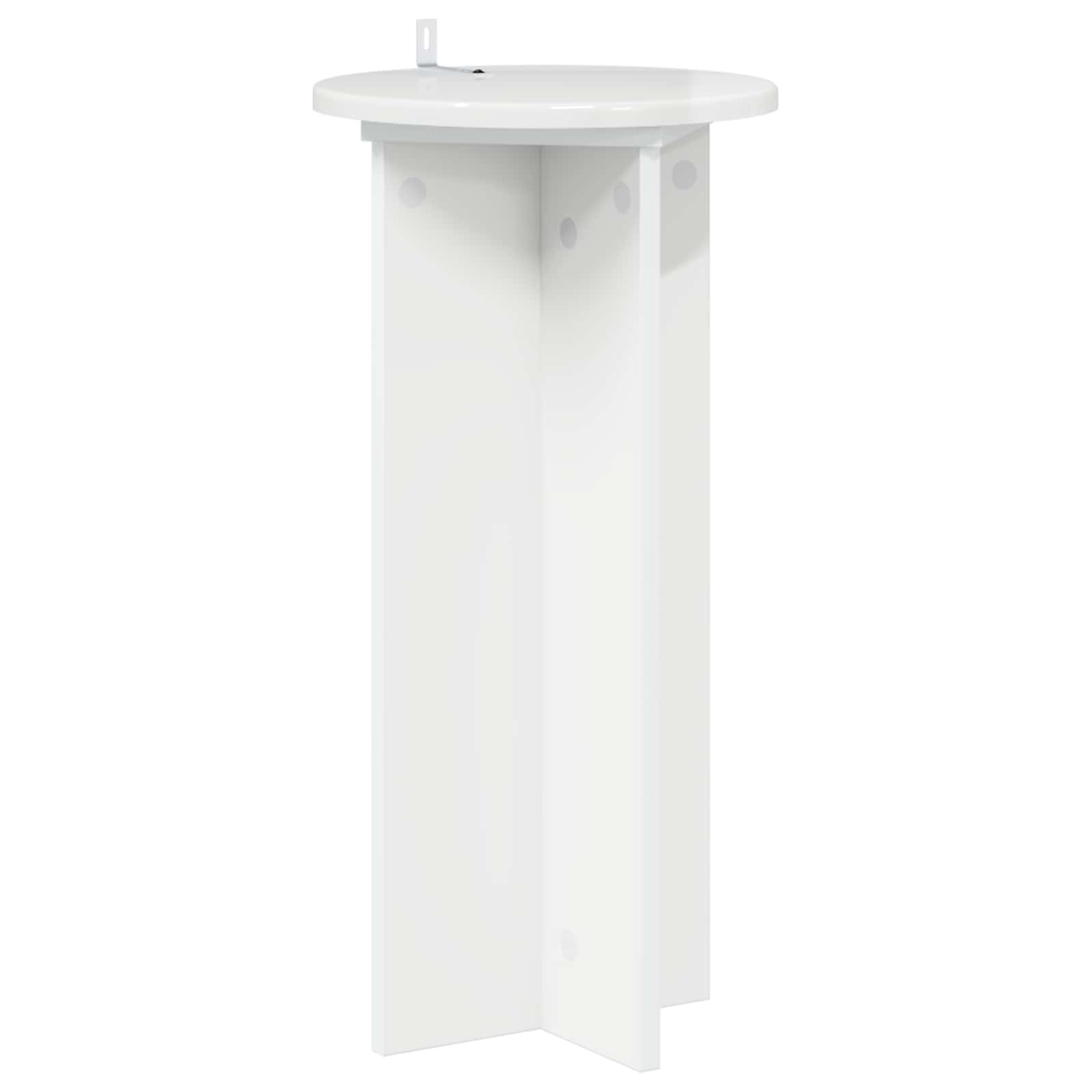 Stalak za biljke 2 pcs Bijela visokog sjaja 29,5 x 29,5 x 60 cm