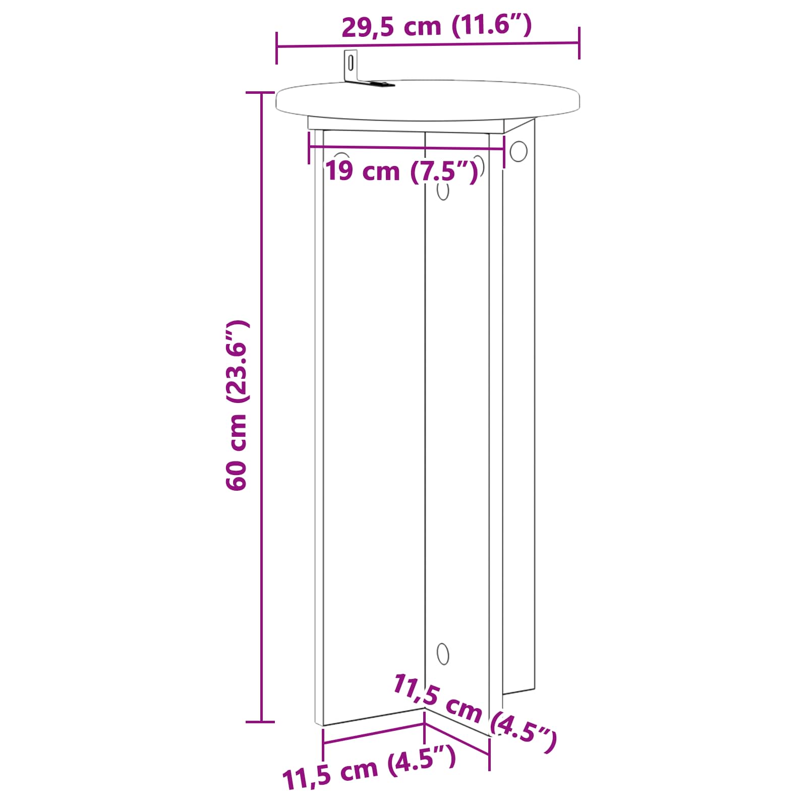 Stalak za biljke 2 pcs Bijela visokog sjaja 29,5 x 29,5 x 60 cm