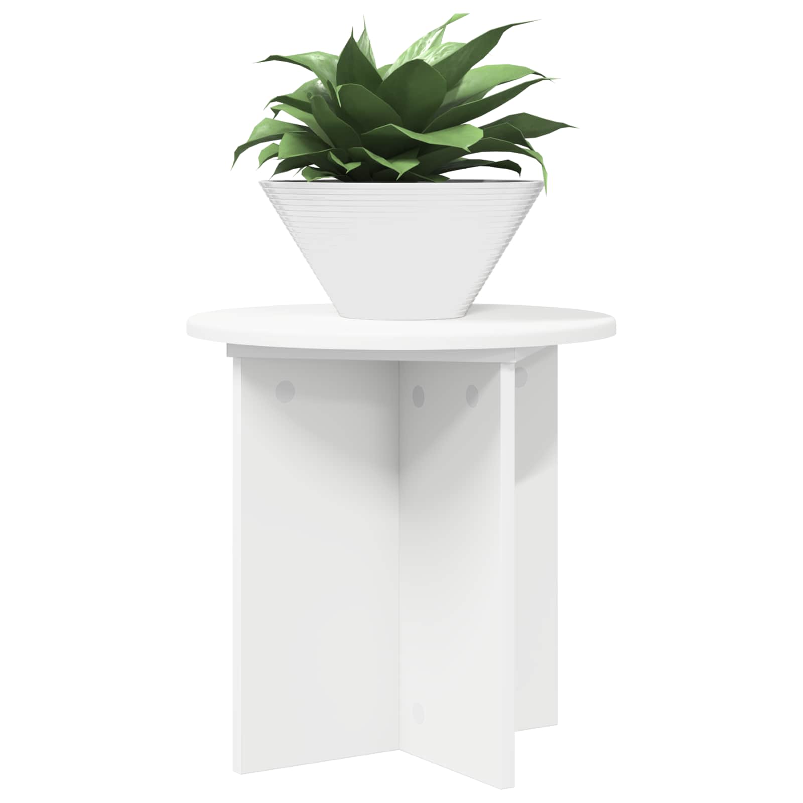 Stalak za biljke 2 pcs Bijela Ø40 x 40 cm Konstruirano drvo