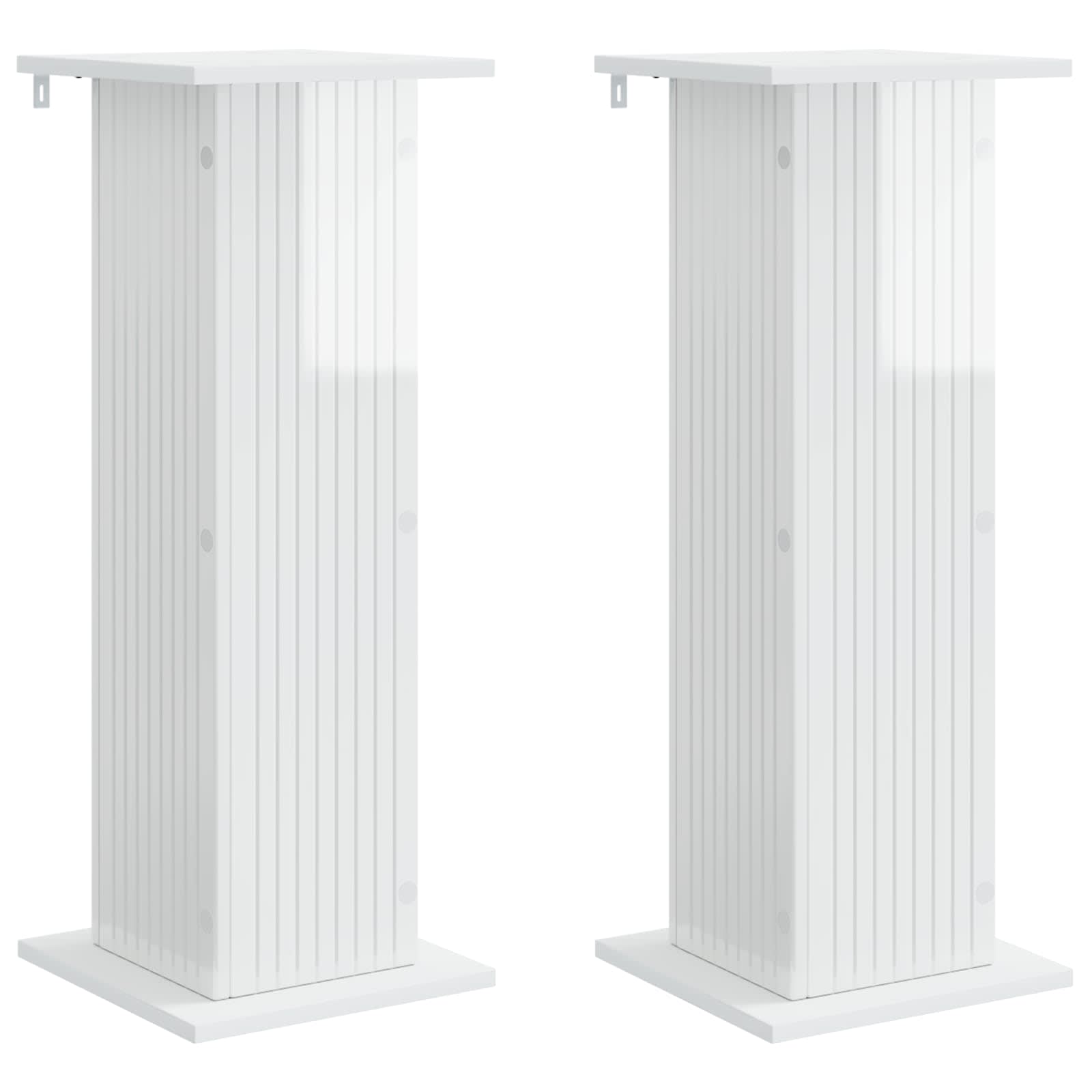 Stalak za biljke 2 pcs Bijela visokog sjaja 30,5 x 30 x 80,5 cm
