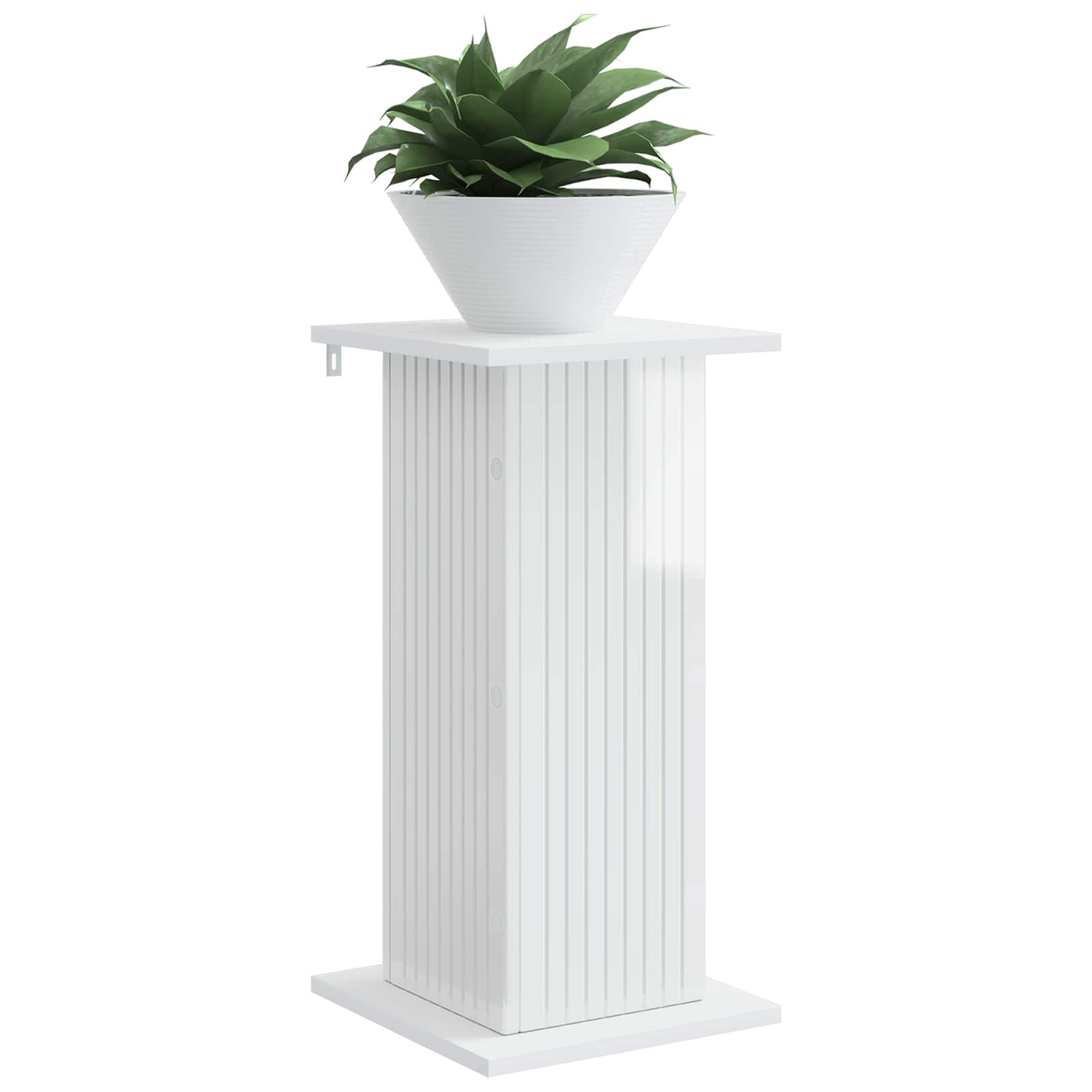 Stalak za biljke 2 pcs Bijela visokog sjaja 30,5 x 30 x 60,5 cm