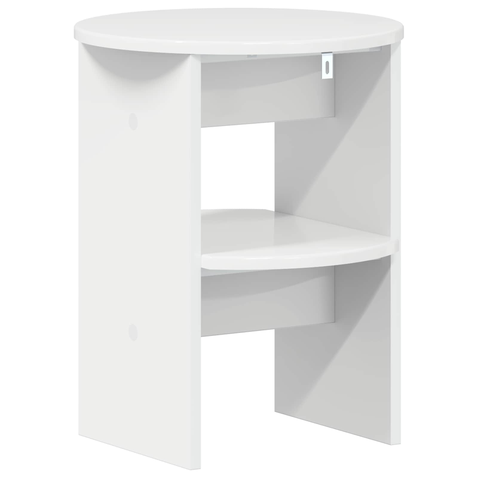 Pomoćni ormarić 2 pcs Visoki Sjaj Bijeli Ø40 x 50 cm