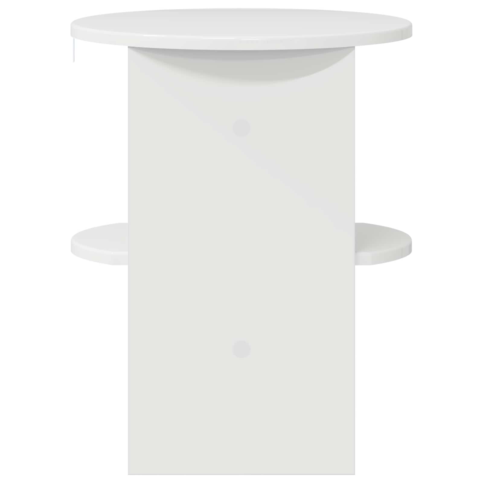 Pomoćni ormarić 2 pcs Visoki Sjaj Bijeli Ø40 x 50 cm