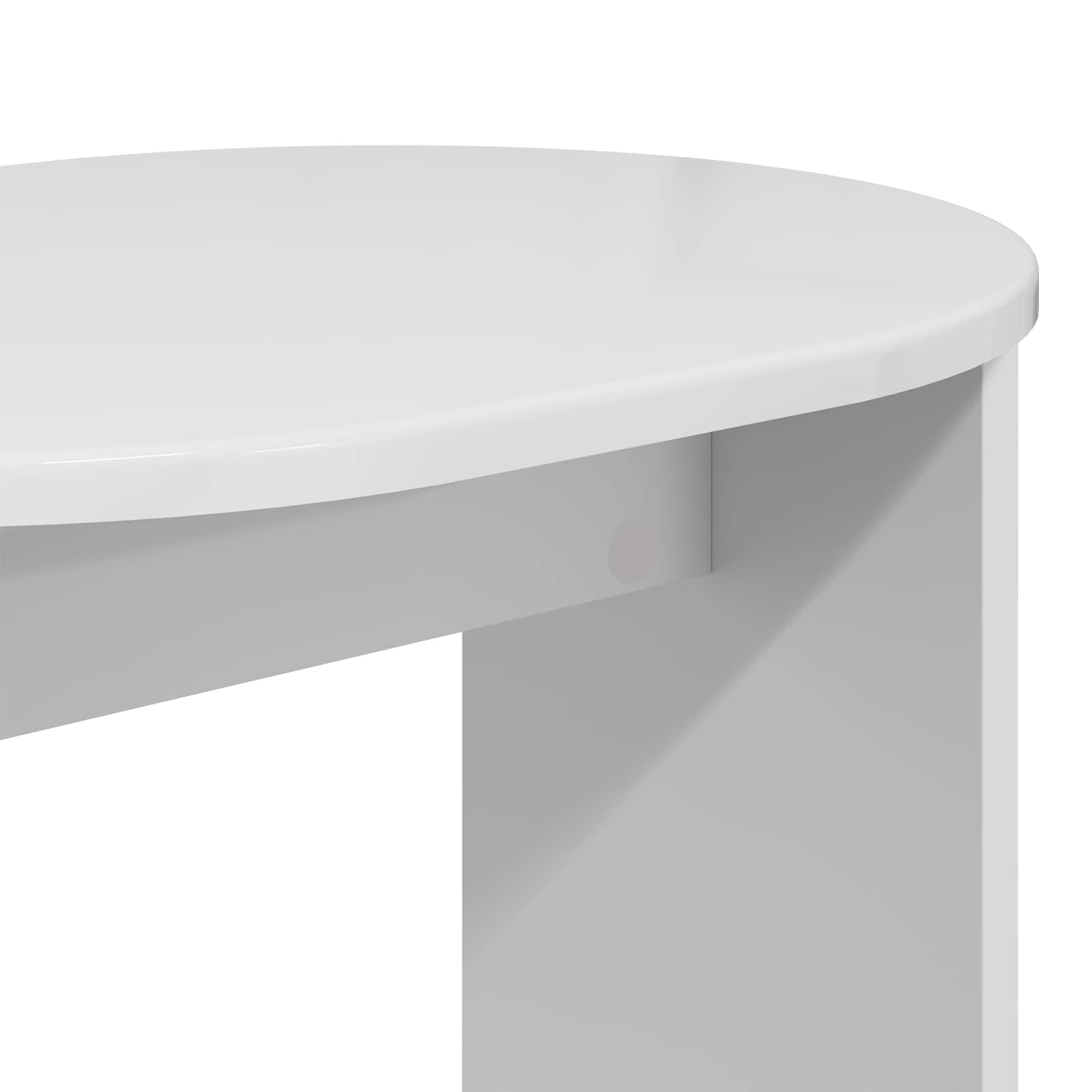 Bocni stol Bijela visokog sjaja 50 x 39,5 x 55 cm