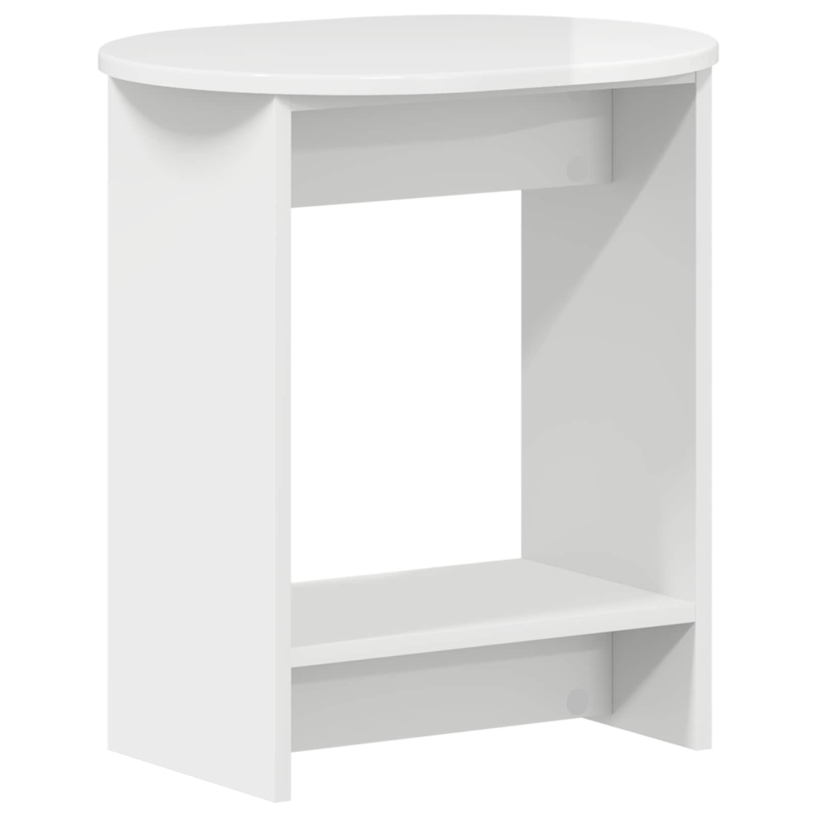 Bocni stol Bijela visokog sjaja 50 x 39,5 x 55 cm