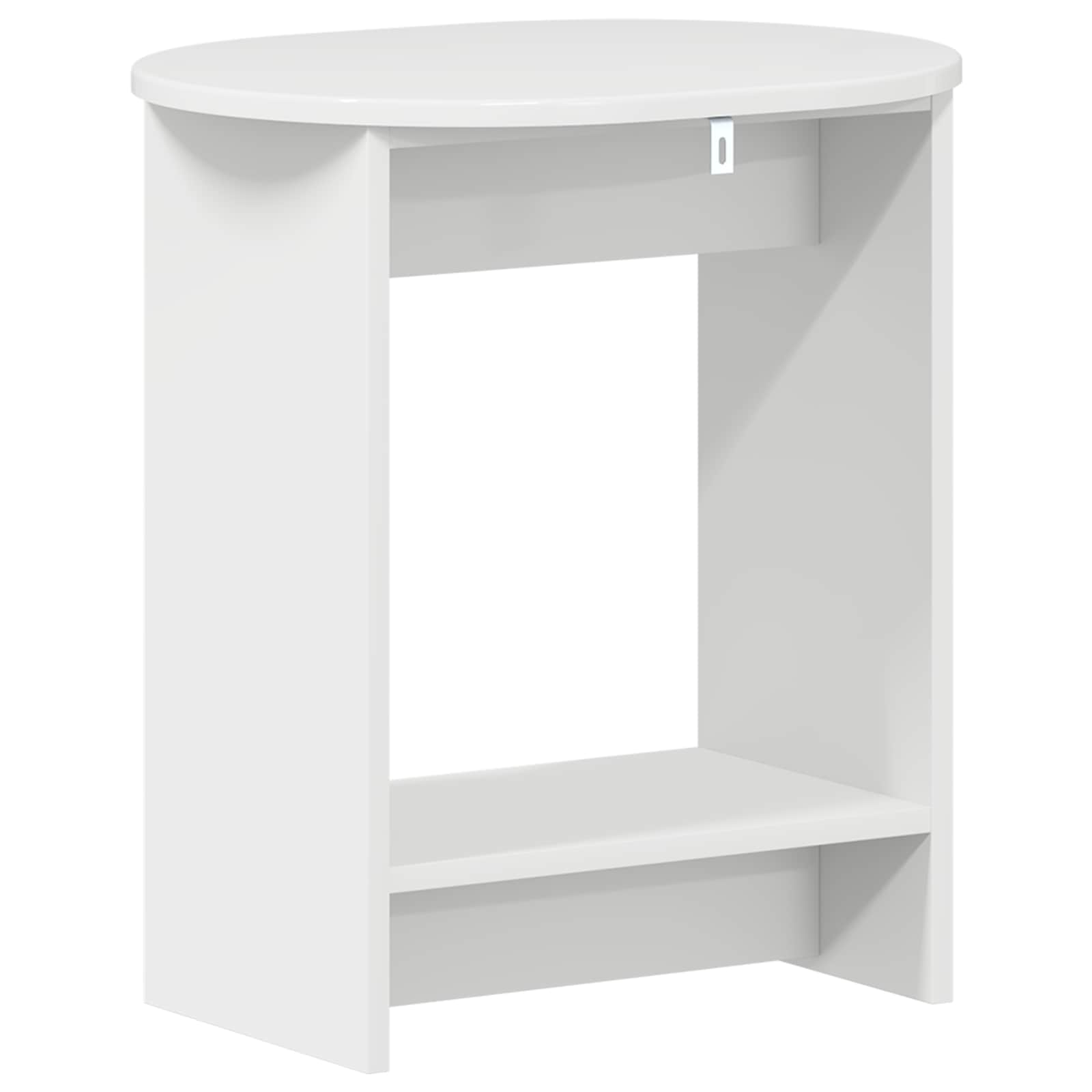 Bocni stol Bijela visokog sjaja 50 x 39,5 x 55 cm
