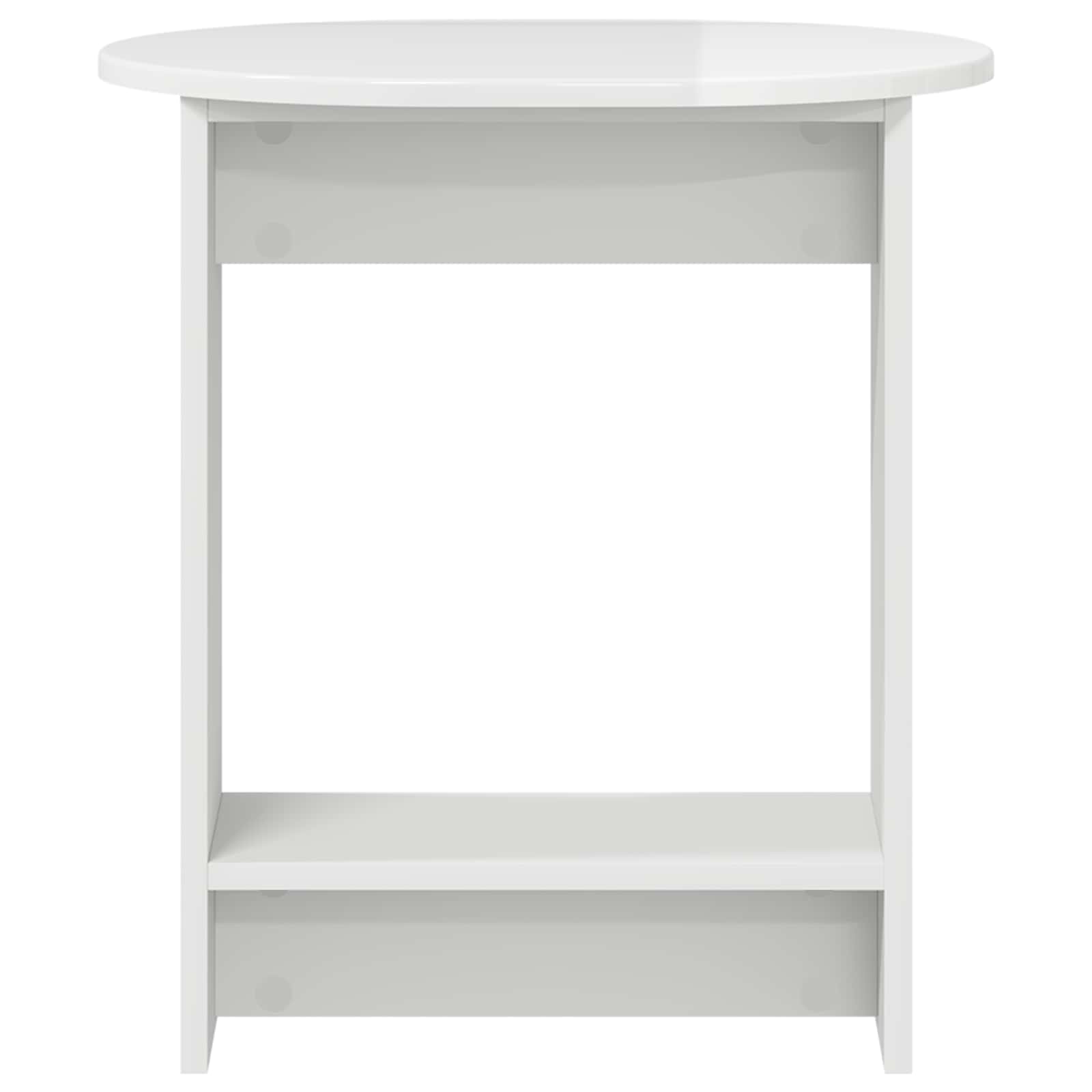Bocni stol Bijela visokog sjaja 50 x 39,5 x 55 cm