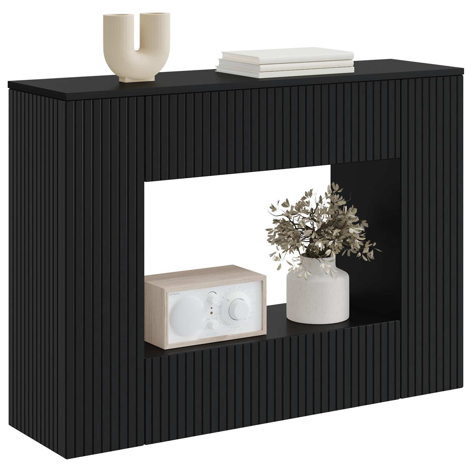 Konzolna stolica Crna 101 x 29 x 74 cm Konstrukcijsko drvo