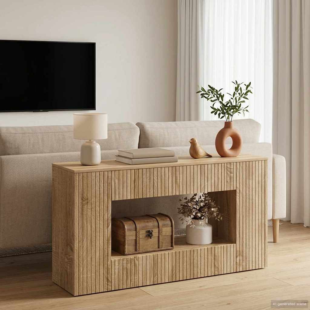 Konzolna stolica Prugasti Sonoma hrast 101 x 29 x 74 cm