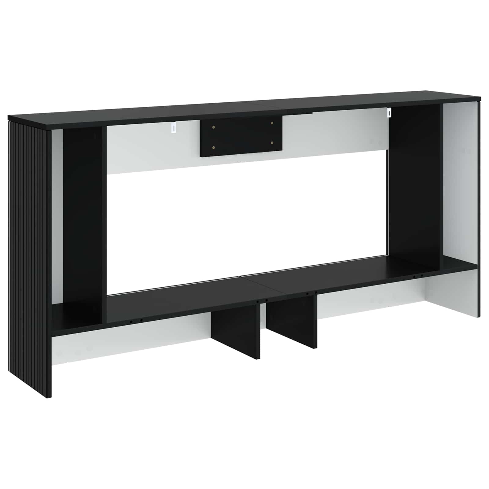 Konzolna stolica Crna 155 x 29 x 74 cm Konstrukcijsko drvo