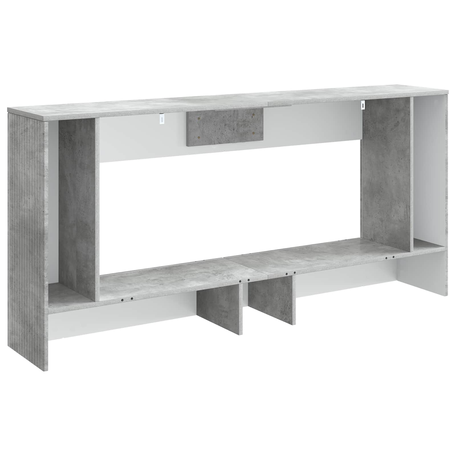 Konzolna stolica Prugasti Betonsko Siva 155 x 29 x 74 cm